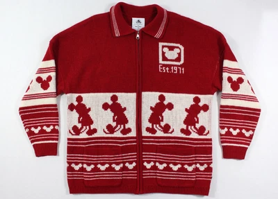 Jersey Walt Disney World Holiday Spirit tejido mediano Letterman suéter rojo Foto 1 de 4