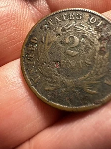 1870 Two Cent Piece g Lot #930 - Picture 1 of 4