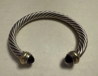 Pulsera David Yurman plata oro y amatista auténtica vendedor de Estados Unidos fabulosa Foto 1 de 4