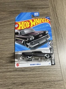 2025 Hot Wheels '58 Chevy Impala Black 111/250 Rod Squad 8/10 Neu - Bild 1 von 2