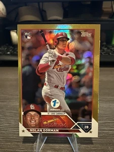 2023 Topps Series 1 1st Edition - Gold Foil #16 Nolan Gorman (RC) Cardinals SP🔥 - Bild 1 von 2