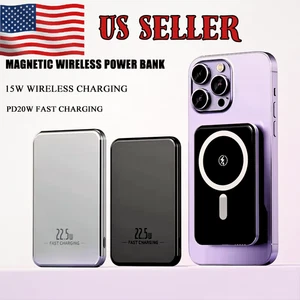 10000mAh Magnetic Power Bank MagSafe Battery Pack For iPhone-Androide Phones - Picture 1 of 22