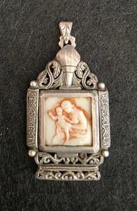 Anhänger Medaille Madonna und Kind 925 Silber - Bild 1 von 5