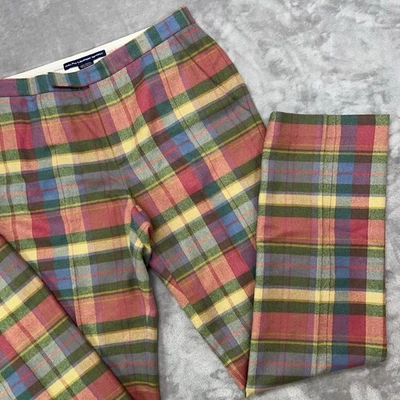 Брюки женские RALPH LAUREN SPORT из чистого кашемира 8/10 30X33 пастельные клетчатые брюки - Изображение 1 из 4