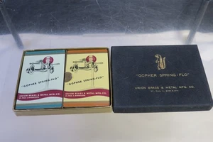 Gopher Spring-Flo Union Brass & Metal Co. Spielkarten - versiegelt mit Stempel 40er Jahre - Bild 1 von 3