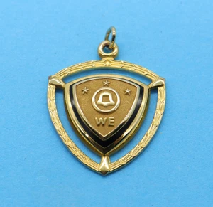 Ciondolo elettrico western vintage pieno oro 10 kt - Foto 1 di 7