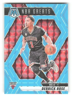 2024-25 Panini Mosaico Azul Fluorescente #292 Derrick Rose 33/75 Chicago Bulls Foto 1 de 2