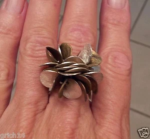 SILPADA STERLING SILVER, BRASS, COPPER CHA CHA RING SIZE 7 R1978 NIB RETIRED - Picture 1 of 1