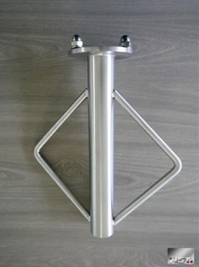 Bodenanker zum Einbetonieren aus rostfreiem Edelstahl mit Anschraubplatte ø100mm - Bild 1 von 4