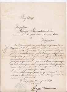 Kingdom of Croatia-Slavonia and Dalmatia, Hungarian Citizenship 1899 document - Picture 1 of 1