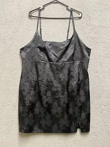 Wild Fable Dress Womens 1X Black Sleeveless Floral Lined Stretch Plus Size - Picture 1 of 13