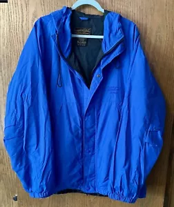 Vtg Eddie Bauer Ultrex Rain Wind Hooded Full Zip/Snap Windbreaker Jacket XL/Tall - Picture 1 of 6