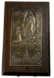 Antique Religious Plaque & Stand  (07305) - Picture 1 of 5