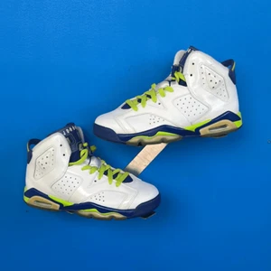 Nike Air Jordan 6 Retro GG Juvenil 6.5Y Verde Feroz Blanco Azul Zapatos 543390-108 - Imagen 1 de 6