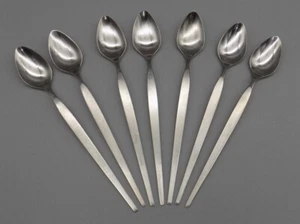 7 cucchiaini da tè ghiaccio Oneida satinique Oneida comunità anziana manico inox satinato - Foto 1 di 4