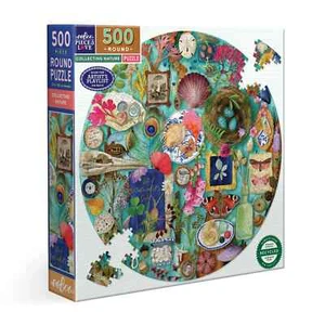 Collecting Nature 500 Piece Round Jigsaw Puzzle eeBoo New - Picture 1 of 3
