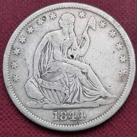 1844 O Seated Liberty Half Dollar 50c Better Grade VF #58205 Cover