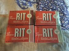 Vintage Lot RIT All-Purpose Tints Dye New/Old Stock Turquoise Blue Old Rose Wine