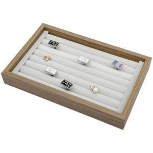 Holz Ringlade Ringbox Ringe Vorlagebrett Schmuckablage Schmuckkasten Tablett - Bild 1 von 4