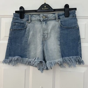Altar'd State Women's Two Tone Stretch Cut-off Denim Jean Shorts - Size 29 - Picture 1 of 2