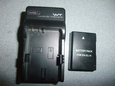 Cargador de batería Wasabi y batería genérica para Nikon EN-EL14, EN-EL14a Foto 1 de 2
