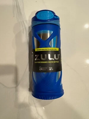 Botella de Agua Zulu 12oz Guardian MOJO AZUL A PRUEBA DE FUGAS 1 TOQUE Acero Inoxidable Foto 1 de 4