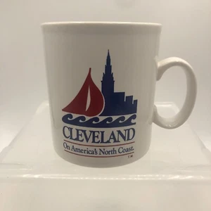 VTG “Cleveland On America’s North Coast” Ceramic Coffee Mug Terminal Tower Lake - Picture 1 of 8