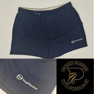 Vintage Sergio Tacchini Tennis Shorts Men 32" Blue Casual - Picture 1 of 6