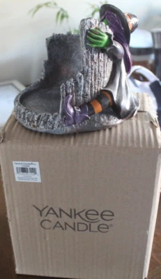 Yankee Candle WITCH FLYING CRASHING WITCH Jar Candle Holder ~New in Box~ - Image 1 of 2