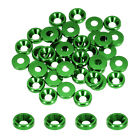 M3 Cone Cup Countersunk Washers,Hole Dia 3.1mm/0.12 Aluminum 40PCS(Green)