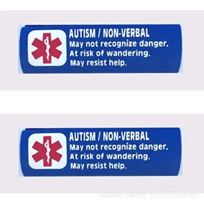 2 Pk, Autism Non-verbal Medical Alert Car Seat Harness Covers - ANY COLOR - Image 1 of 4
