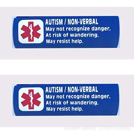 Paquete de 2 fundas de arnés de asiento de auto de alerta médica no verbal para autismo - CUALQUIER COLOR Foto 1 de 4