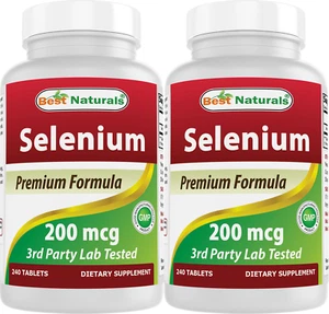 2 Pack Best Naturals Selenium 200 mcg 240 Tablets - Picture 1 of 7