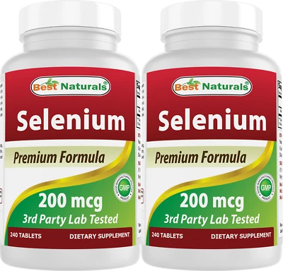 Pack de 2 Best Naturals Selenio 200 mcg 240 Comprimidos Foto 1 de 4