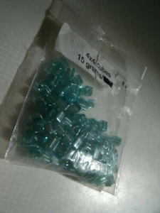 4 x 4 Würfelperlen / 15 Gramm / Farbe Blau Grün - Bild 1 von 2