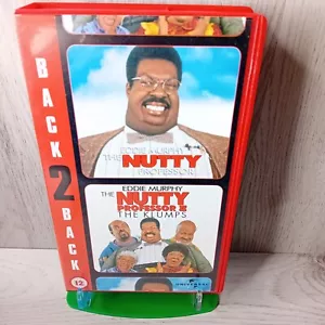 THE NUTTY PROFESSOR BACK TO BACK 2 MOVIE VHS - RARE RETRO VIDEO TAPE - Picture 1 of 4