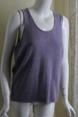 Suéter sin mangas Eskandar talla 1 0 XS S M lavanda 100 % cachemir púrpura concha Foto 1 de 4
