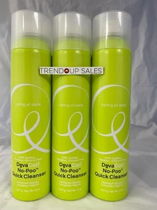 Deva Curl No-Poo Quick Cleanser 5 oz Dry Shampoo Spray Pack of 3 - Picture 1 of 6