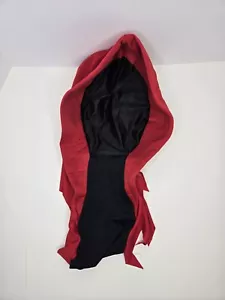 VTG Red Hood With Black One Way Face Mask Adult Ninja Monk Halloween Costume - Picture 1 of 10