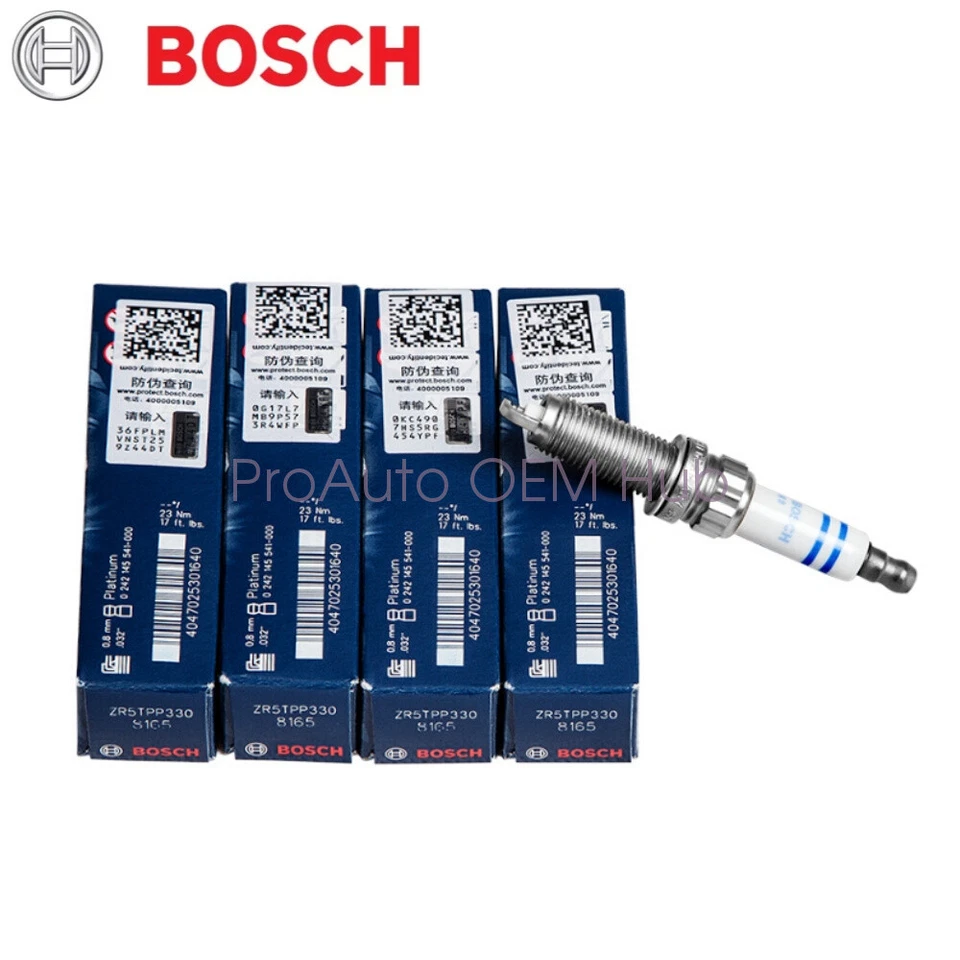 4 x 12120038894 OEM BOSCH Spark Plugs Set new For BMW 528i X3 328i 320i X4 X5 X6 - Изображение 1 из 4