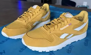 Reebok Herren Größe 10 Klassisch Senfgelb Turnschuhe Schuhe EUC - Bild 1 von 10