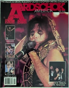 Aardschok America Magazine January 1986 Alice, Metallica, Cities, Iron Maiden - Picture 1 of 16