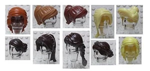 ☀️NEW LEGO City Bulk Lot of Female/Girl Minifigure Hairs, Quantity 10 Different - Picture 1 of 1