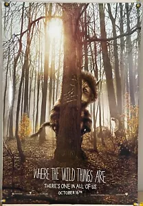 WHERE THE WILD THINGS ARE DS ROLL ORIGINAL ONE SHEET MOVIE POSTER 2009 - Bild 1 von 1