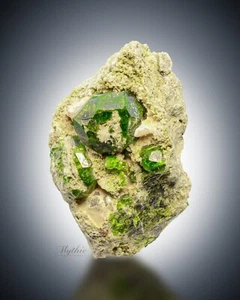 Green Demantoid Garnet on Matrix Terminated from Koh-e-Bilqis, ( 28 grams ) - Picture 1 of 8
