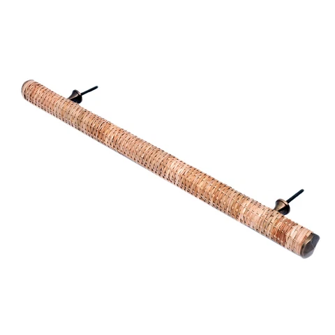Set of 2 Natural Large Round Rattan Cabinet Handles 18 inch Cover