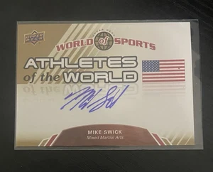 2010 Upper Deck World of Sports Athletes of the World Mike Swick AW-80 Autograph - Bild 1 von 2