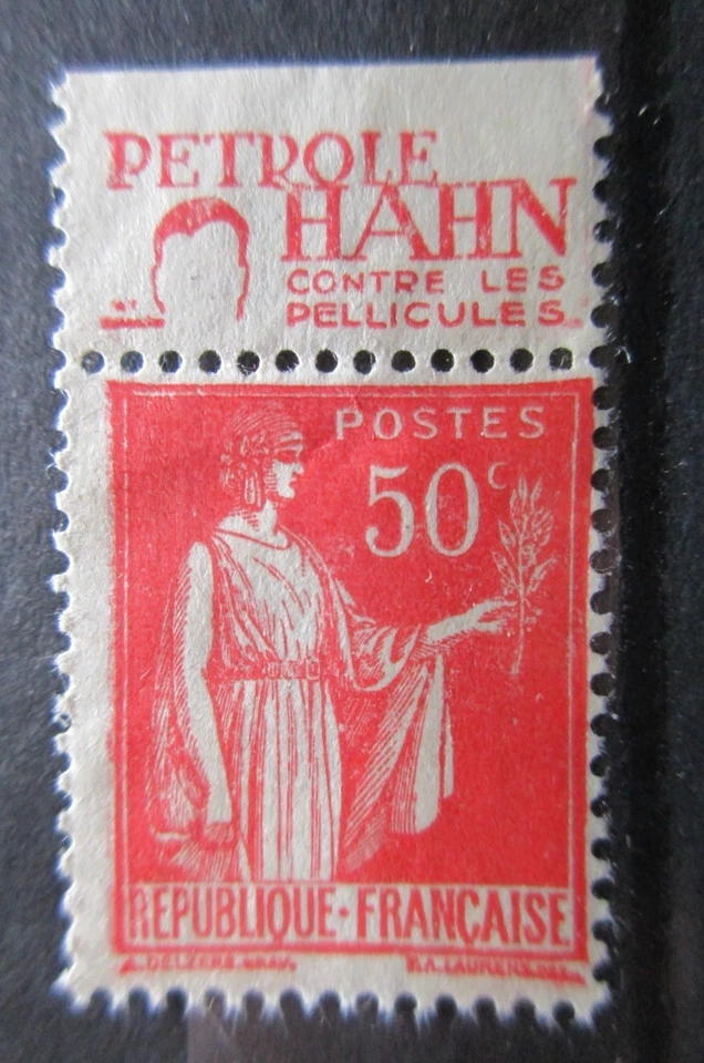 FRANCE timbre type PAIX neuf SANS gomme bande PETROLE HAHN bon état lot MO53 - Image 1 of 1