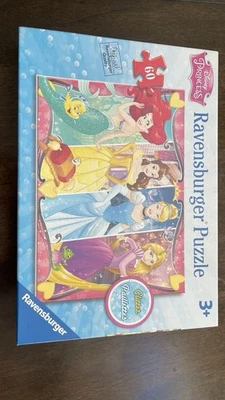 Ravensburger Disney Princess Glitter 60pc Jigsaw Puzzle COMPLETE - Image 1 of 4