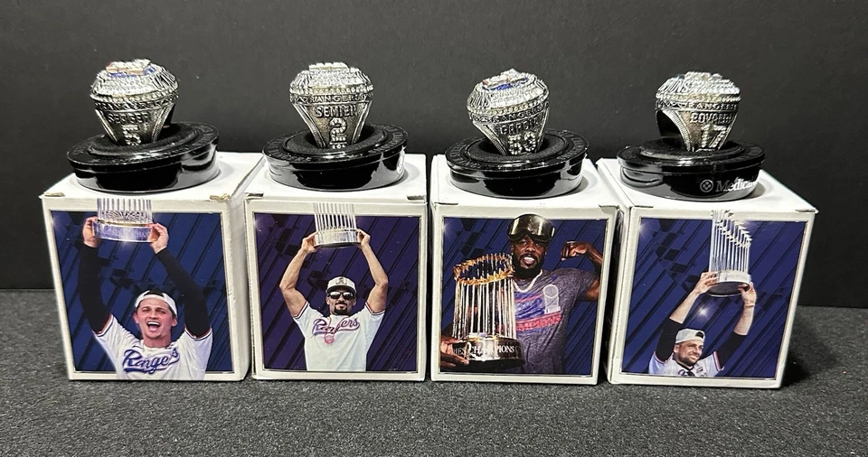 Texas Rangers Replica World Series Rings - Seager, Garcia, Semien, Eovaldi - Image 1 of 1